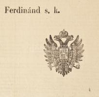 1848 november 6. V. Ferdinánd Olmützi kiáltványa Windischgraetz tábornok kinevezéséről a rend helyre...