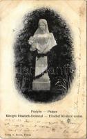 1903 Pöstyén, Pistyan, Piestany; Königin Elisabeth-Denkmal / Erzsébet Királyné (Sissi) szobra. A. Bernas kiadása / statue of Empress Elisabeth of Austria (Sisi) (fl)