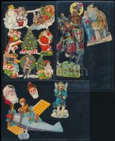 cca 1900 14 db karácsonyi litho matrica
