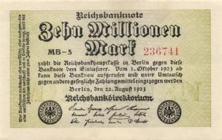 Német Birodalom/Weimari Köztársaság 1923. 10.000.000M (2x) T:I-