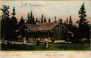 Késmárkiitató, Kezmarské Zlaby (Magas-Tátra, Vysoké Tatry); Késmárki itató. Franz Pietschmann No. 2118. / Kesmarker Tränke / inn, restaurant (Rb)