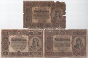 1920. 50K "Orell Füssli Zürich" (3x) + 100K "Orell Füssli Zürich" (3x) T:III-,IV...