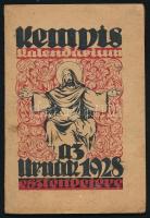 1928 A Szent István Társulat kalendáriuma, belül színes képekkel, idézetekkel, 14p