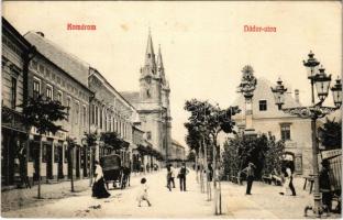 1907 Komárom, Komárno; Nádor utca, üzletek. E.D.K. &quot;Pannonia&quot; 907-11. / street view, shops (Rb)