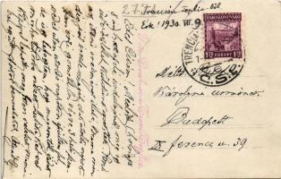 1930 Trencsénteplic, Trencianske Teplice; fürdő szálloda vendégek / spa hotel guests. Foto Doubrava ...