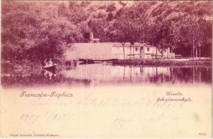 1901 Trencsénteplic, Trencianske Teplice; Uszoda. Edgar Schmidt kiadása / Schwimmschule / swimming school, swimming pool (EK)