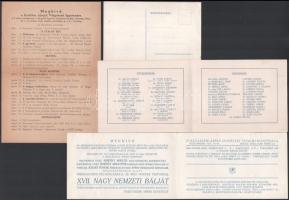 1925-1943 4 db meghívó ünnepélyekre, táncestélyekre, bálokra, stb