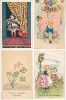 7 db főleg RÉGI motívum képeslap: gyerekek / 7 mainly pre-1945 motive postcards: children