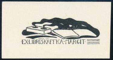 Sassy Attila (1880-1967): Kaffka Margit ex librise klisé 5x8 cm
