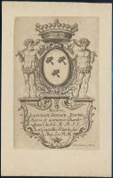 XVIII. sz-i ex libris Bercerham: Messire Lancelot, Ignace, Joseph Baron de Gottigtnies. Rézmetszet 14x9 cm
