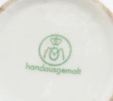 Kis porcelán tétel: Meisseni bonbonniere (lepattanás) + alkalmi Hollóházi tálka + Metzler és Orrloff...