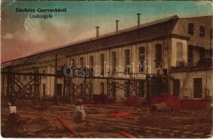 1918 Cservenka, Crvenka; Angol-Magyar Cukoripar R.T. Cukorgyár. Fuchs Gyula kiadása / sugar factory (EK)