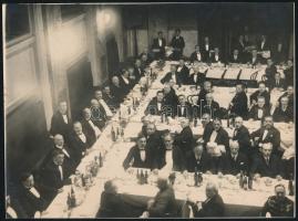 1927-1928 Ünnepi vacsorák a Gellért Szállóban, 3 db fotó, 17×23 cm