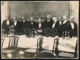 1927-1928 Ünnepi vacsorák a Gellért Szállóban, 3 db fotó, 17×23 cm