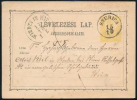 1871 2kr díjjegyes levelezőlap STUBICA - Wien