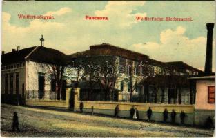 1911 Pancsova, Pancevo; Weiffert sörgyár. Horovitz Adolf és fia kiadása / Weiffertsche Bierbrauerei / brewery, beer factory (EK)