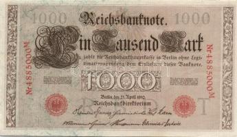Német Birodalom/Császárság 1910. 1000M (2x) T:I,I-
