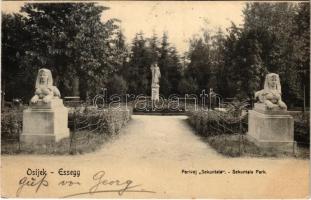 1904 Eszék, Essegg, Osijek; Perivoj Sekuntala / Sekuntala Park / park (EK)