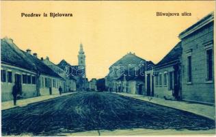Belovár, Bjelovar; Bliwajsova ulica / utca. W.L. 256. / street view