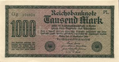 Német Birodalom/Weimari Köztársaság 1922. 1000M T:I-