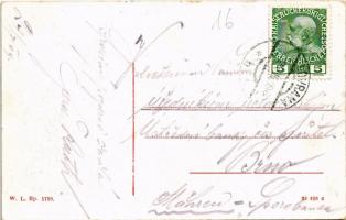 1909 Lovran, Lovrana, Laurana; Reichsstrasse, Villa San Marco / látkép, nyaralók / street view, vill...