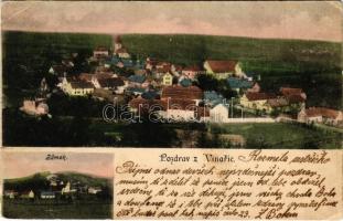 1907 Vinarice, Zámek / general view, castle (EK)