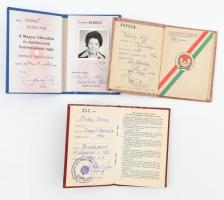 1952-1990 3 db igazolvány (M. Szabadságharcos Szöv., nemzeti gondozotti igazolvány, M. Ellenállók, A...