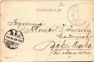 1902 "Megy a juhász szamáron..." Petőfi Dalai. Magyar folklór művészlap / Hungarian folklo...