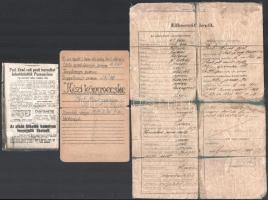 1937-1939 Elbocsátó levél a Budapesti Margit körúti Büntető Intézetből és jegyzőkönyv a vezető foglár aláírásával, mellékelve egy újságcikk amelyből kiderül, hogy Perl Ernő lányszöktetés miatt mikor szabadult és újra elfogták mint egy kommunista, terrorista banda tagját