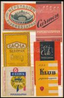 12 db szappan címke, főként a retró korszakból