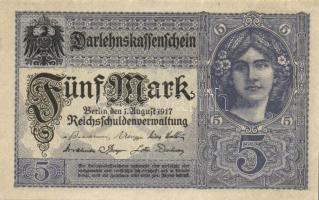 Német Birodalom/Császárság 1917. 5M T:I