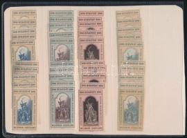 1896 Millenniumi kiállítás, 40 db levélzáró négyféle színben