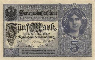 Német Birodalom/Császárság 1917. 5M T:I
