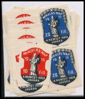 1912 40 db levélzáró 2 színben Mikulás nap - 10 fillér a nemzet javára