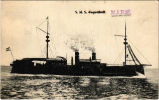 SMS Mars (ex SMS Tegetthoff) az Osztrák-Magyar Haditengerészet őrhajója / K.u.K. Kriegsmarine / SMS Mars Austro-Hungarian Navy guard ship. G. Fano, Pola 1908-09. 21. (EK)