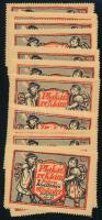 1914 20 db levélzáró Miskolc - plakát, reklám, bélyegkiállítás
