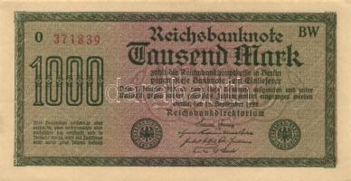 Német Birodalom/Weimari Köztársaság 1922. 1000M (2x) T:I-