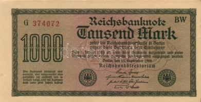 Német Birodalom/Weimari Köztársaság 1922. 1000M (2x) T:I-