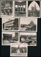 cca 1935 München, 12 db városkép a hitleri Németország idejéből, 9,5×7,5 cm