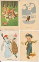 29 db MODERN magyar grafikai képeslap az 1950-60-as évekből / 29 MODERN Hungarian graphic motive pos...