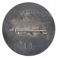 ~1930. "Hungária Vegyi és Kohóművek R.T." fém jelvény hátlapon "10" sroszámmal (...