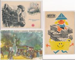 5 db MODERN propaganda és reklám képeslap / 5 MODERN propaganda and advertisement postcards