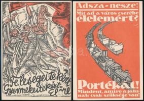 1968 Tanácsköztársaság 50. évfordulójára kiadott röplapok, 18×13 cm
