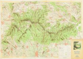 1960 A Mátra hegység turistatérképe, Kartográfiai Vállalat, 66×47 cm