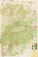 1962 A Bükk hegység turistatérképe, Kartográfiai Vállalat, 81×56 cm