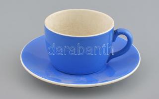 Villeroy & Boch - Dresden. 1856 -1945. Kék teás csésze, fajansz, jelzett, hibátlan.