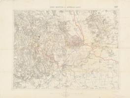 1925 Sárospatak és Sátoraljaújhely környékének katonai térképe, 1:75 000, M. Kir. Állami Térképészet, 48×62 cm