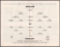 1953 Magyarország-Anglia, a legendás 6:3-as labdarúgó mérkőzés meccsfüzete, és egy belépőjegye a Wem...
