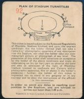 1953 Magyarország-Anglia, a legendás 6:3-as labdarúgó mérkőzés meccsfüzete, és egy belépőjegye a Wem...