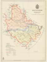 1941 Esztergom vármegye térképe, 1:250 000, M. Kir. Honvéd Térképészeti Intézet, 32×24 cm